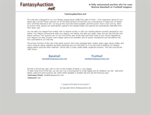 Tablet Screenshot of fantasyauction.net